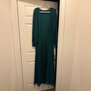 Lulu's Green Long Sleeve Dress